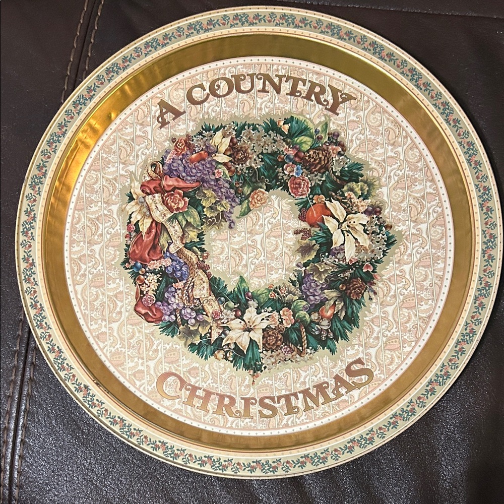 ✨Vintage 80’s Country Christmas Decorative Tray/Platter